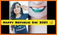 India Independence Day Strickers, Flag face & DP related image