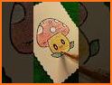 Mushroom Glitter Coloring Page related image