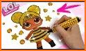 Coloring Surprise Dolls lol for Kids related image