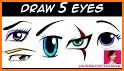 How to Draw Eyes Step by Step Drawing App related image
