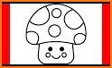 Mushroom Glitter Coloring Page related image