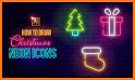 Christmas Neon Light Keyboard Background related image