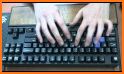 Typing. Fast Neon Green Keyboard related image