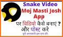 Snake Video App - Moj Masti Josh Made In India related image