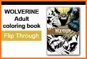Wolverine coloring book related image